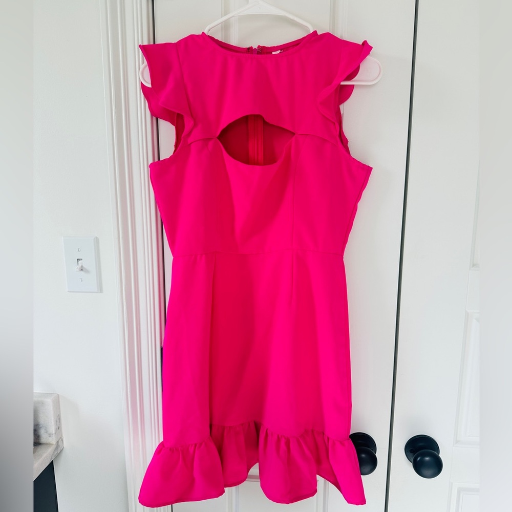 Pink mini dress